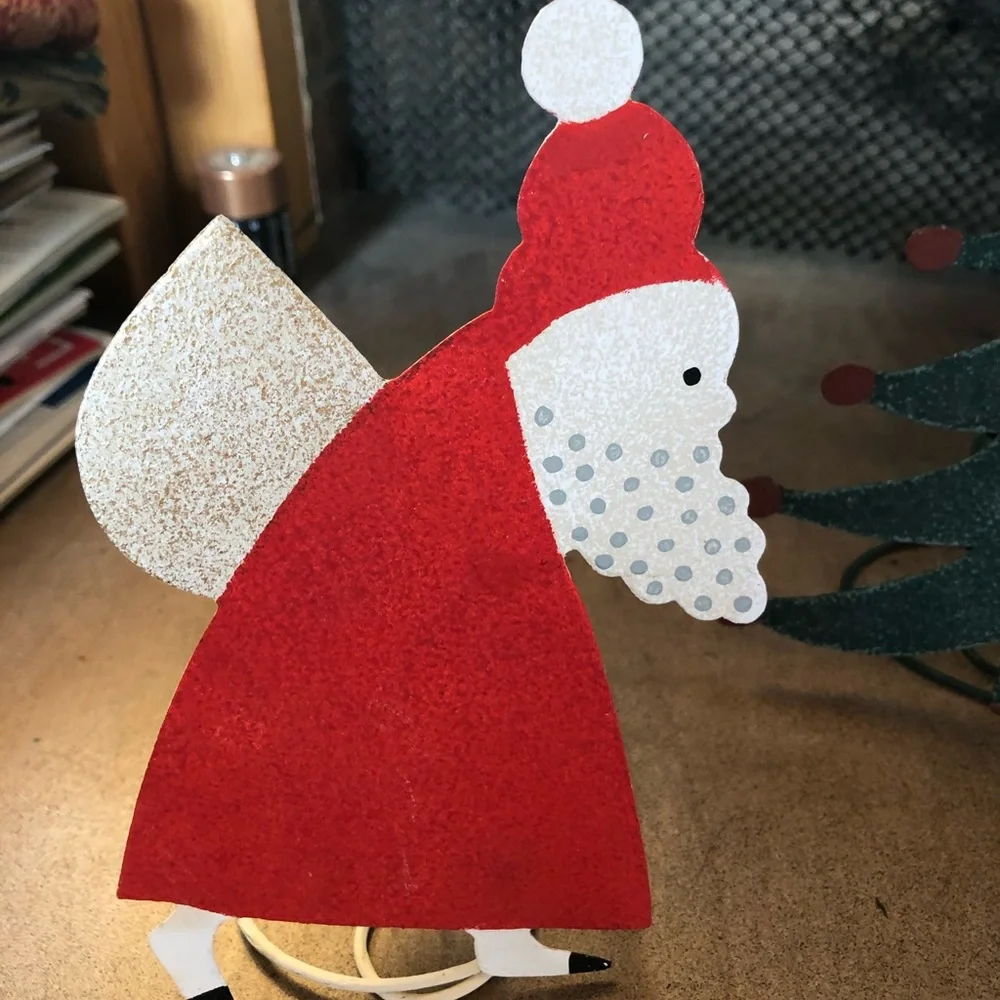 Crate & Barrel vintage NWT Christmas icon taper holders